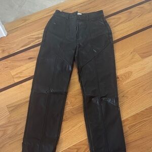 Wilfred Black Leather Pants